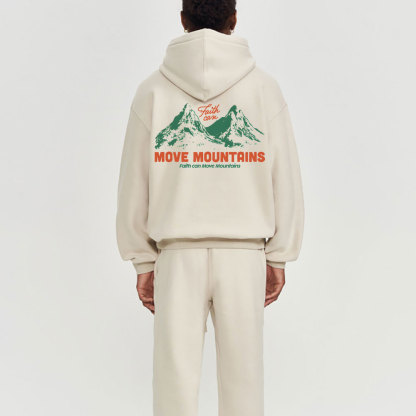 Faith Can Move Mountains Christian Fleece Hoodie Set