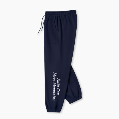 Faith Can Move Mountian Christian Fleece Sweatpants