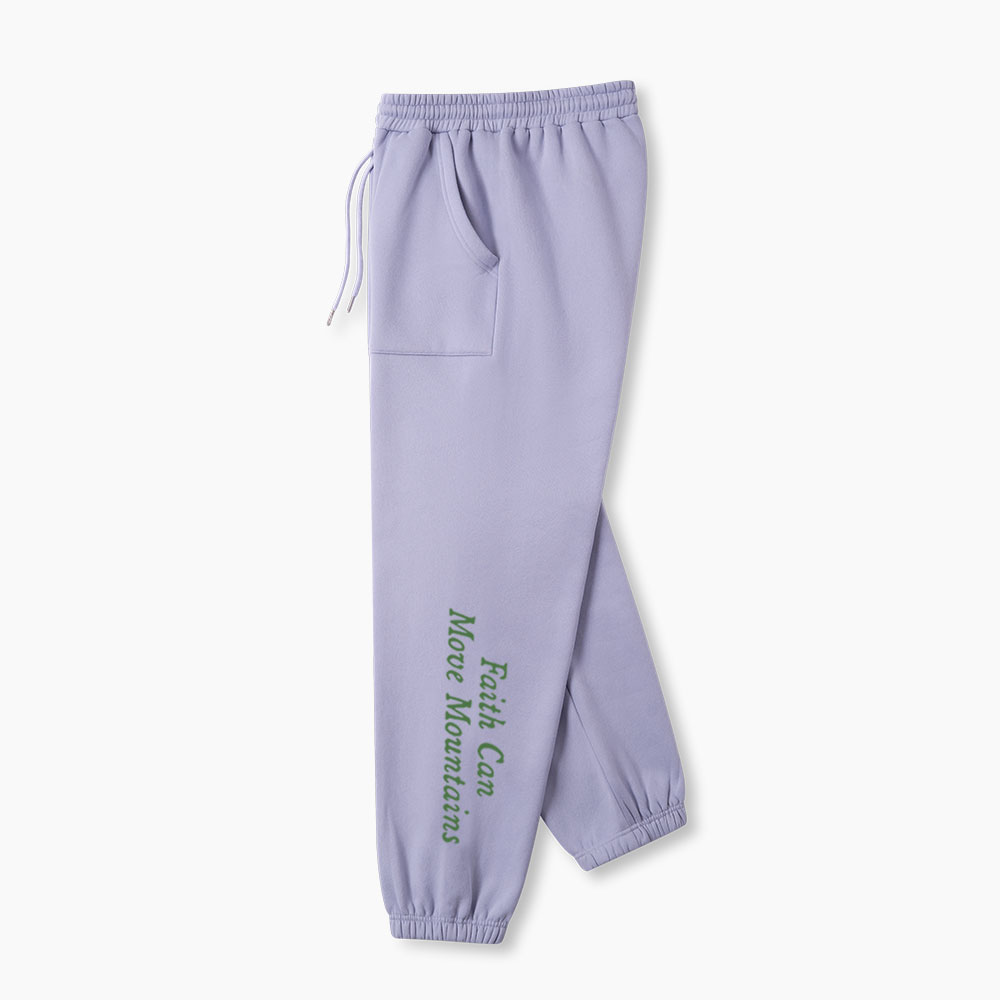 Faith Can Move Mountian Christian Fleece Sweatpants