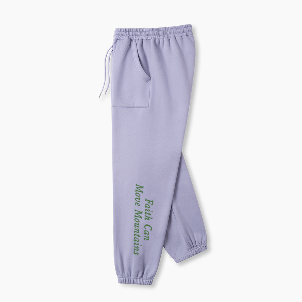 Faith Can Move Mountian Christian Fleece Sweatpants