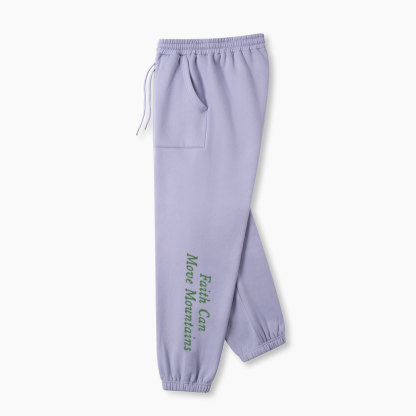 Faith Can Move Mountian Christian Fleece Sweatpants