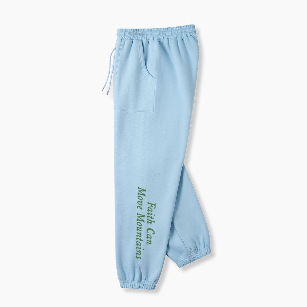 Faith Can Move Mountian Christian Fleece Sweatpants
