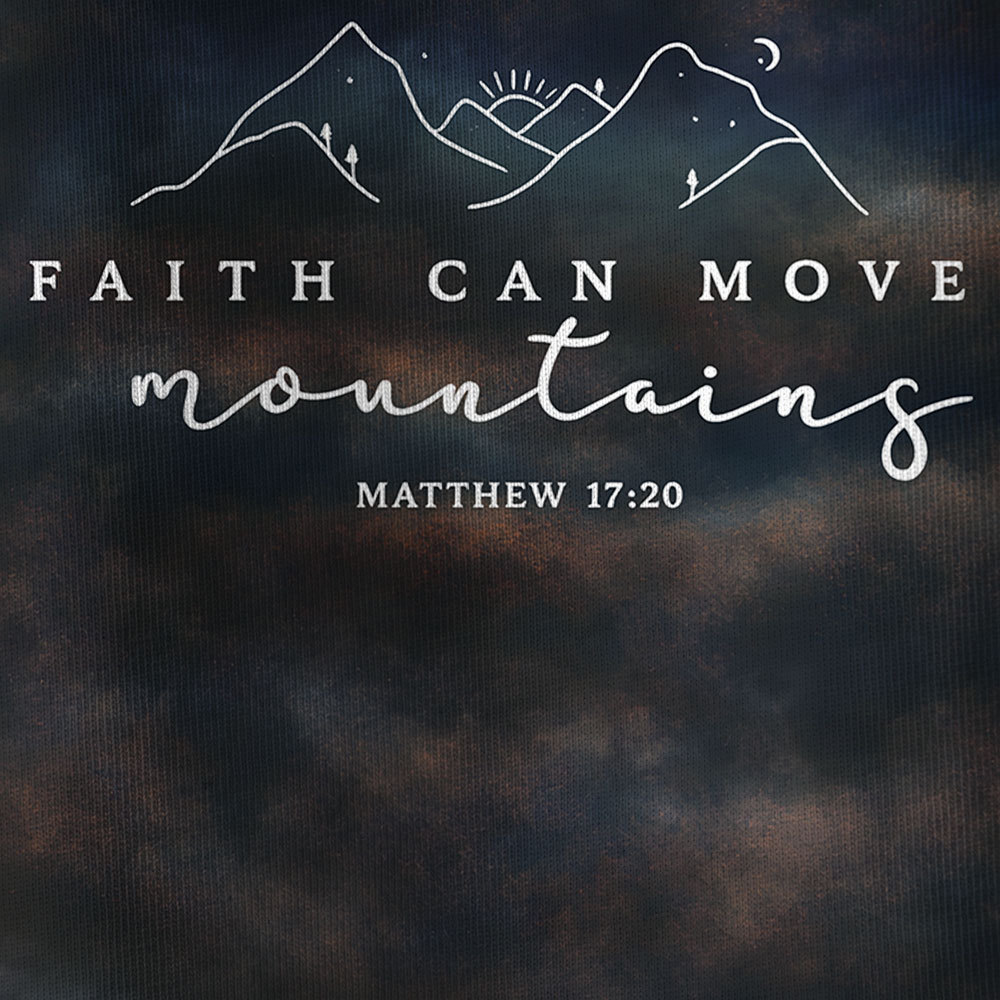 Faith Can Move Mountian Oversized All-Over Print Christian T-Shirt