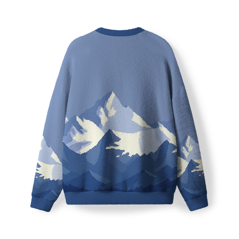 Faith Can Move Mountians Furry Christian Lightweight Sweater