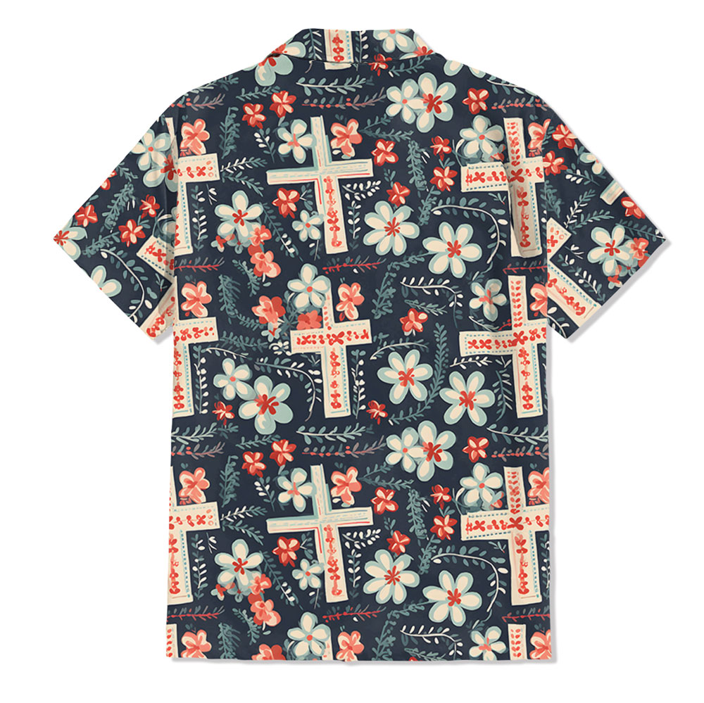 Faith Cross Boho Christian Hawaiian Shirt