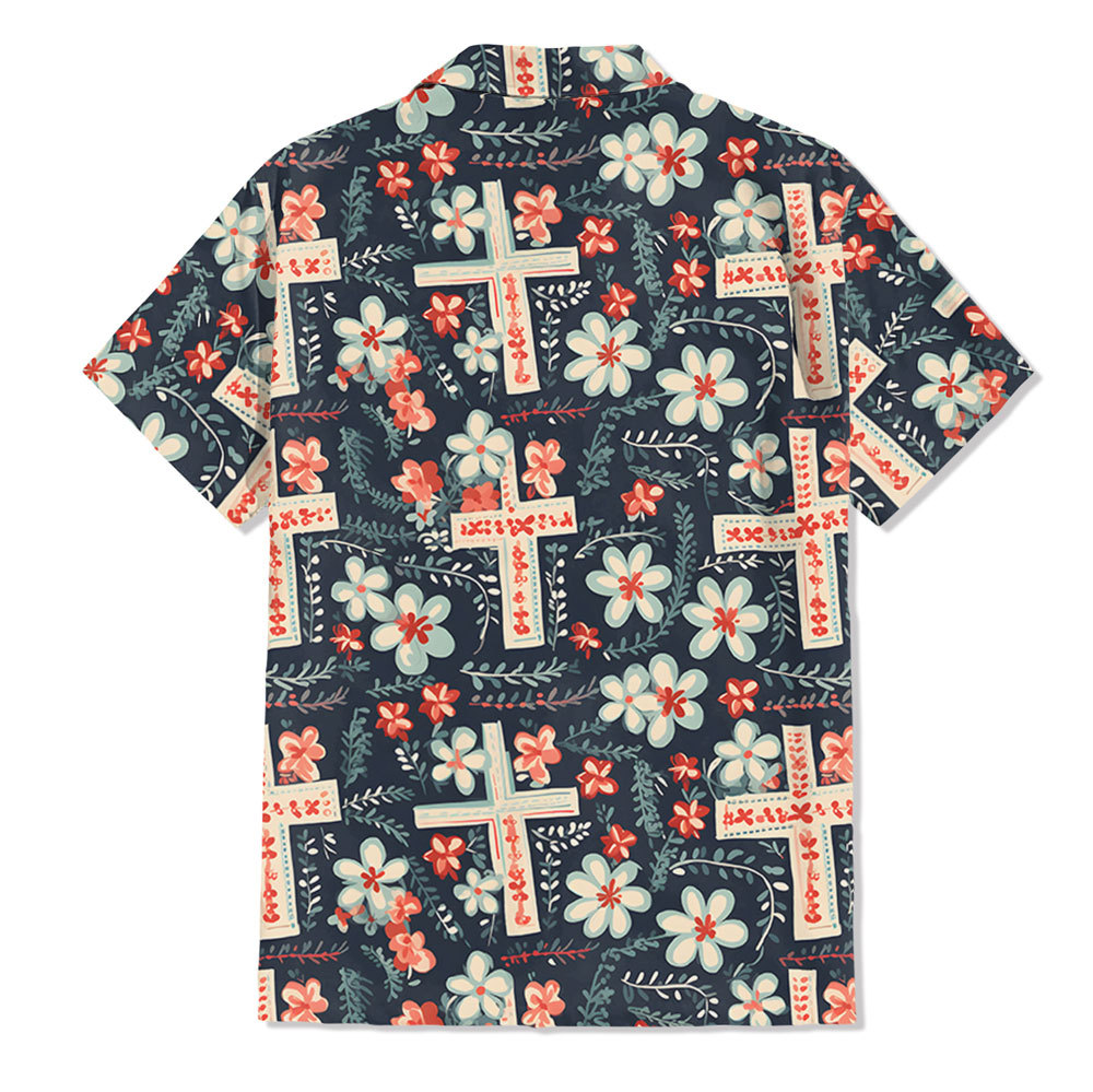Faith Cross Boho Christian Hawaiian Shirt
