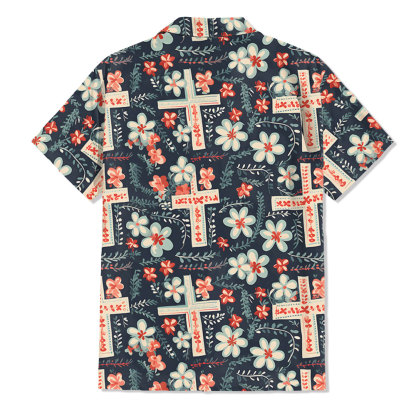 Faith Cross Boho Christian Hawaiian Shirt