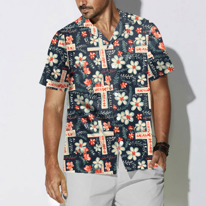 Faith Cross Boho Christian Hawaiian Shirt
