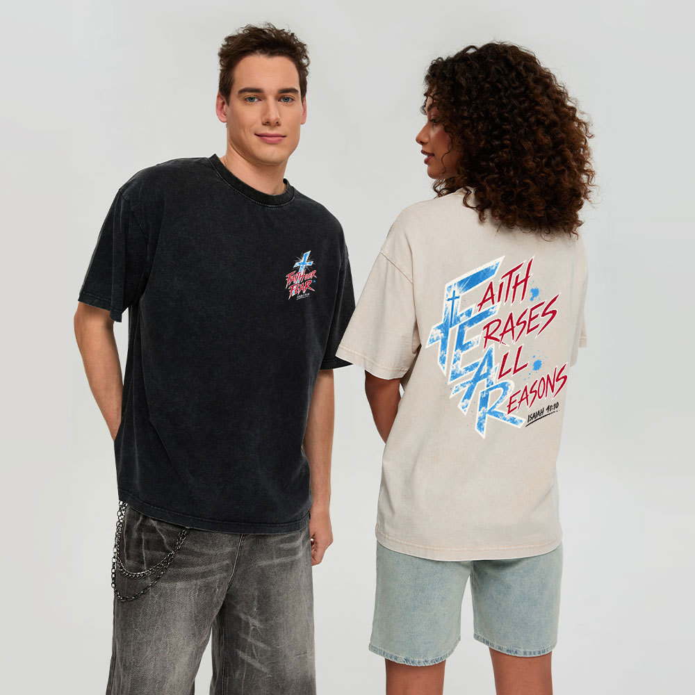 Faith Erases All Reasons Christian Washed T-Shirt