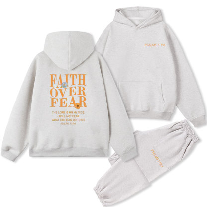 Faith Fear Not Christian Fleece Hoodie Set