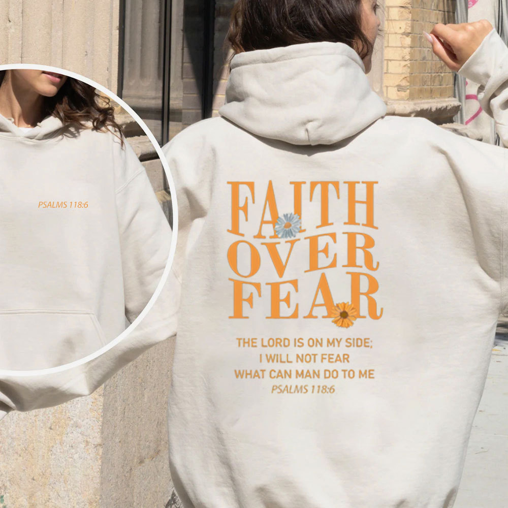 Faith Fear Not Christian Fleece Hoodie Set