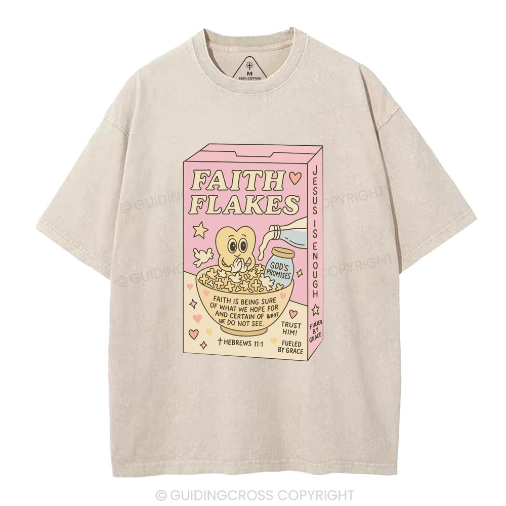 Faith Flakes Christian Washed T-Shirt