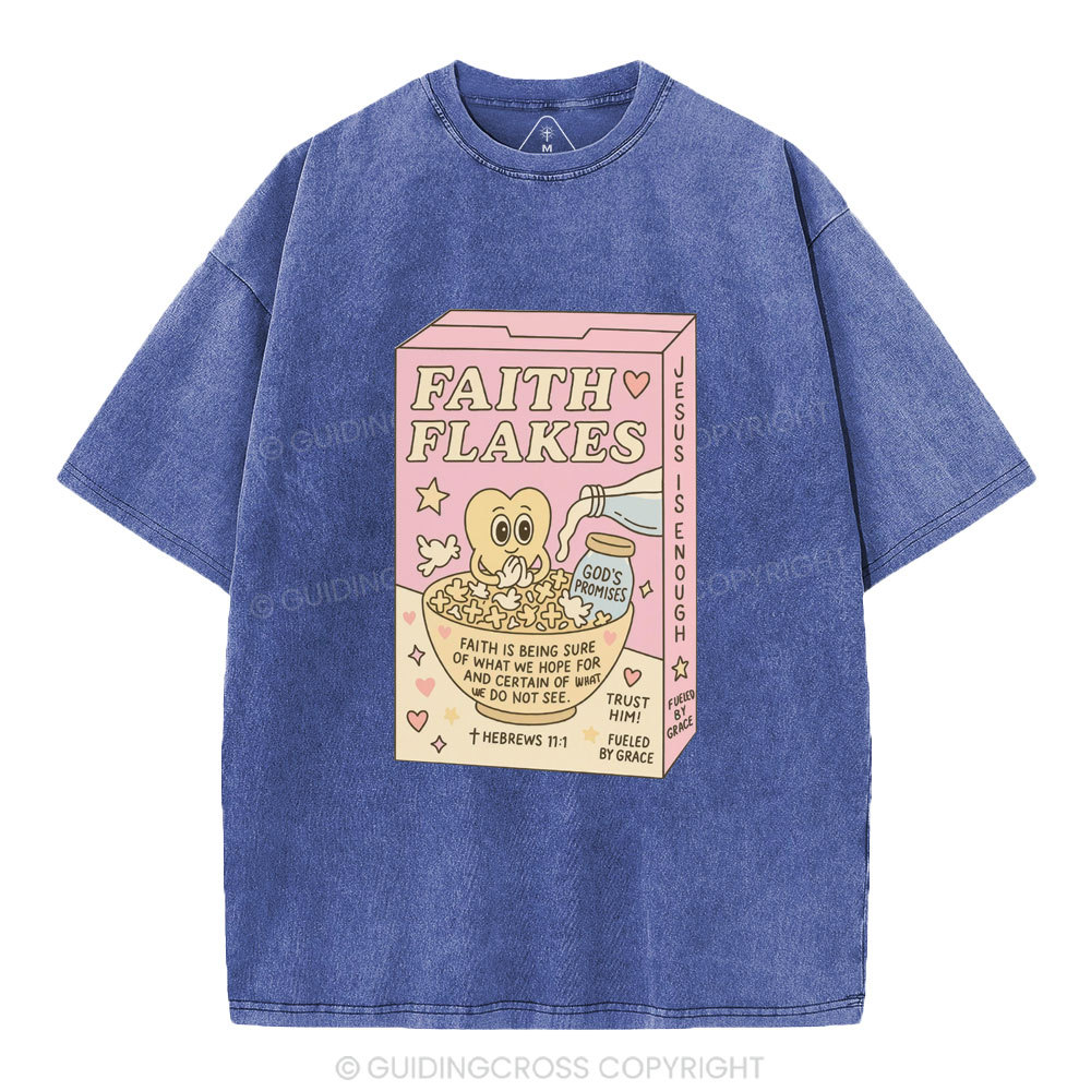 Faith Flakes Christian Washed T-Shirt
