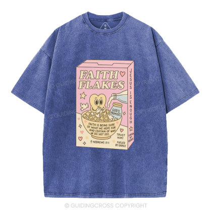Faith Flakes Christian Washed T-Shirt