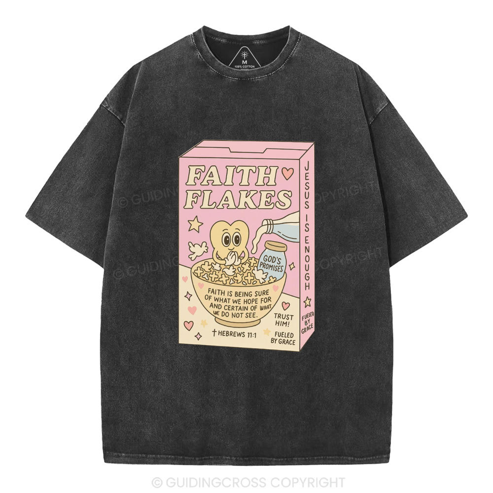 Faith Flakes Christian Washed T-Shirt