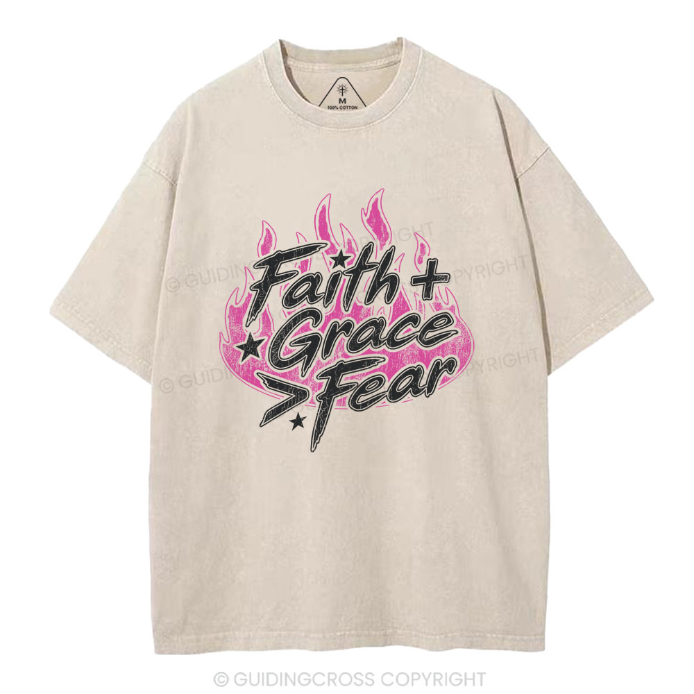 Faith Grace Christian Washed T-Shirt