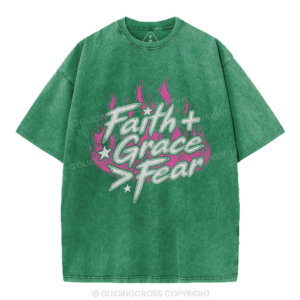 Faith Grace Christian Washed T-Shirt
