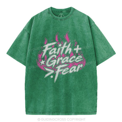 Faith Grace Christian Washed T-Shirt