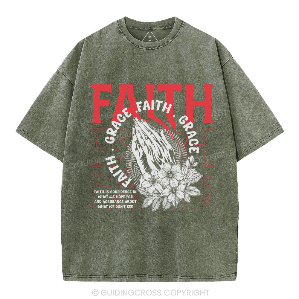 Faith Grace Christian Washed T-Shirt