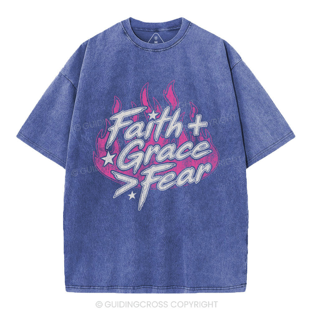 Faith Grace Christian Washed T-Shirt