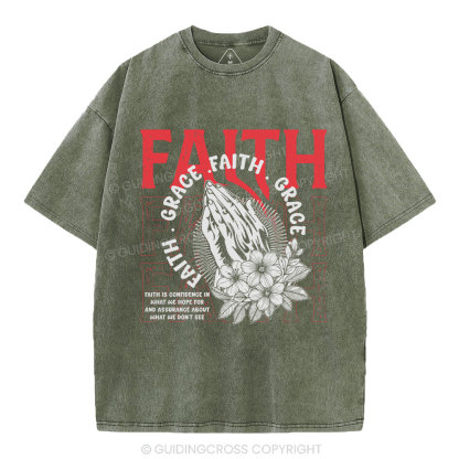Faith Grace Christian Washed T-Shirt