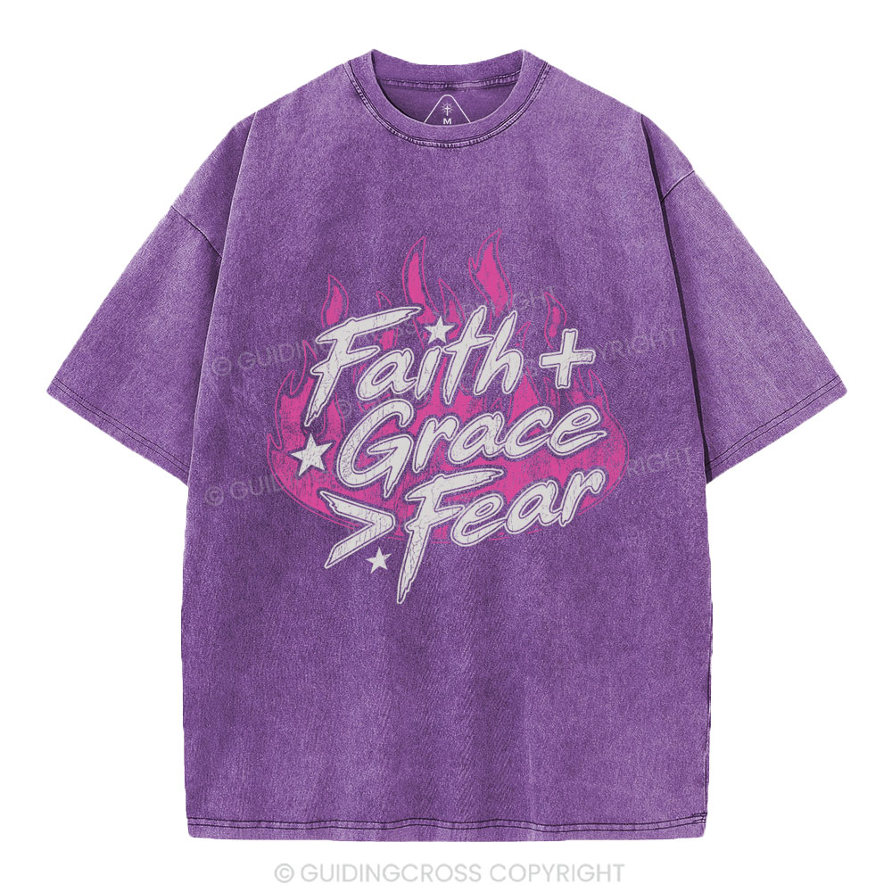 Faith Grace Christian Washed T-Shirt