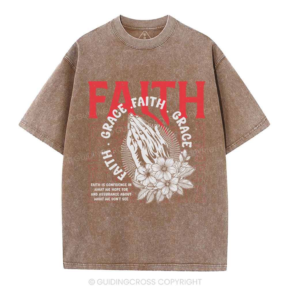 Faith Grace Christian Washed T-Shirt