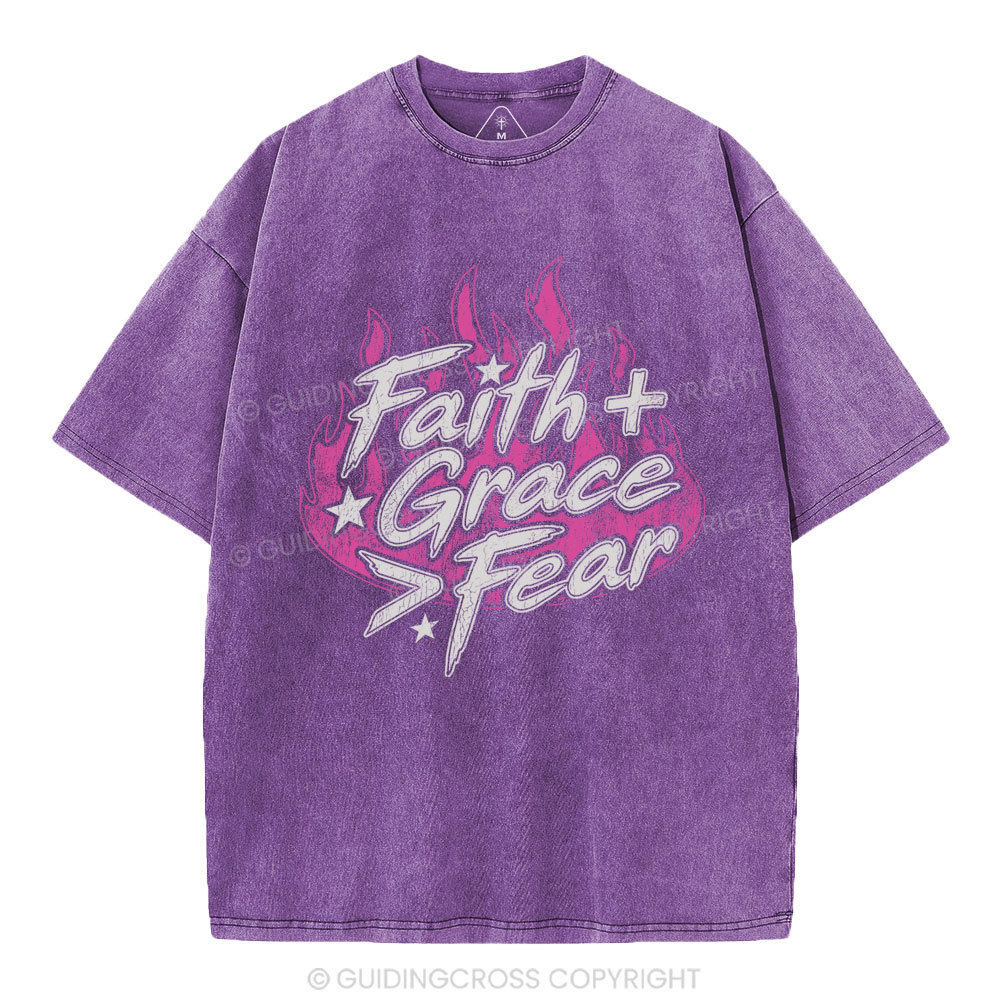 Faith Grace Christian Washed T-Shirt