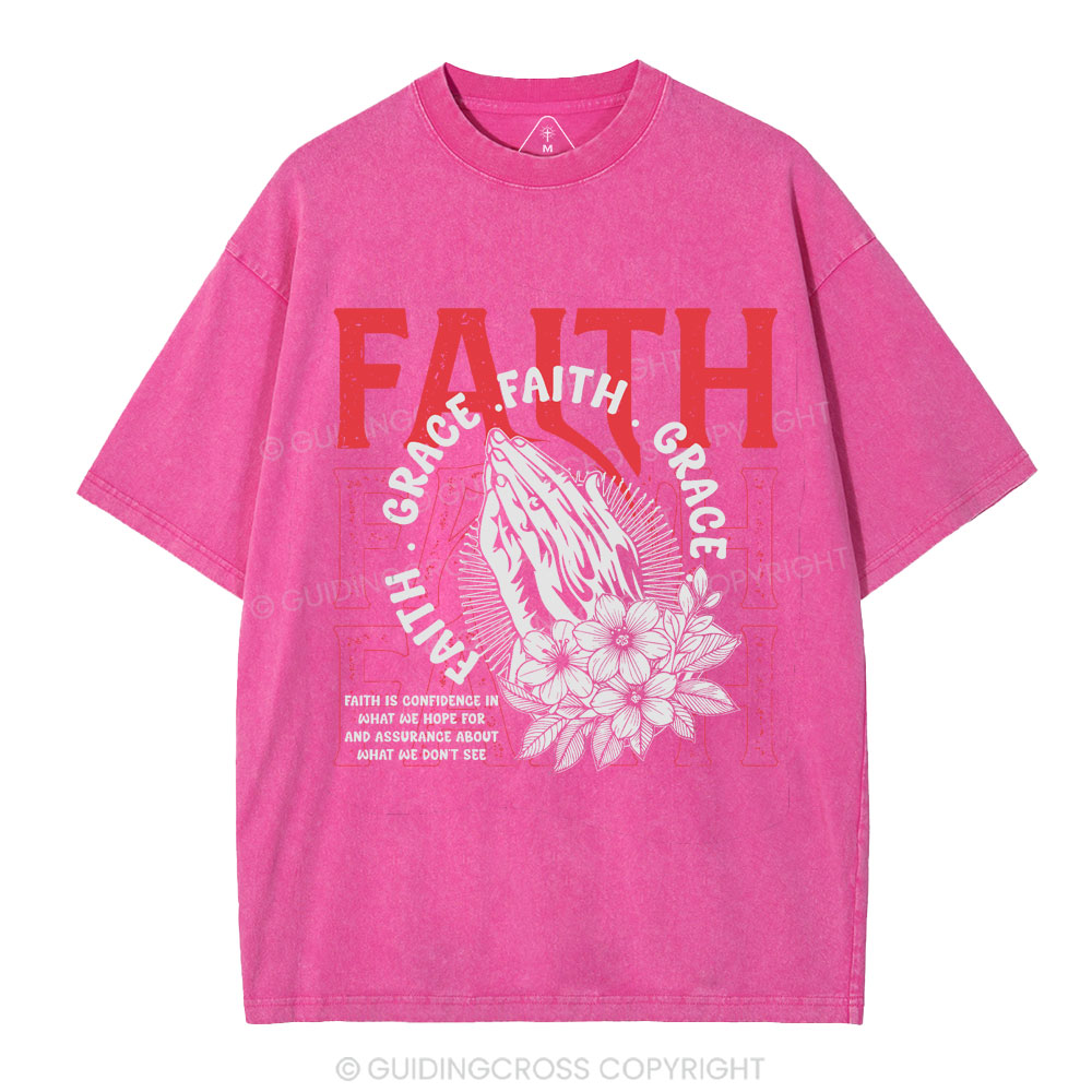 Faith Grace Christian Washed T-Shirt