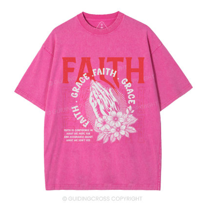 Faith Grace Christian Washed T-Shirt