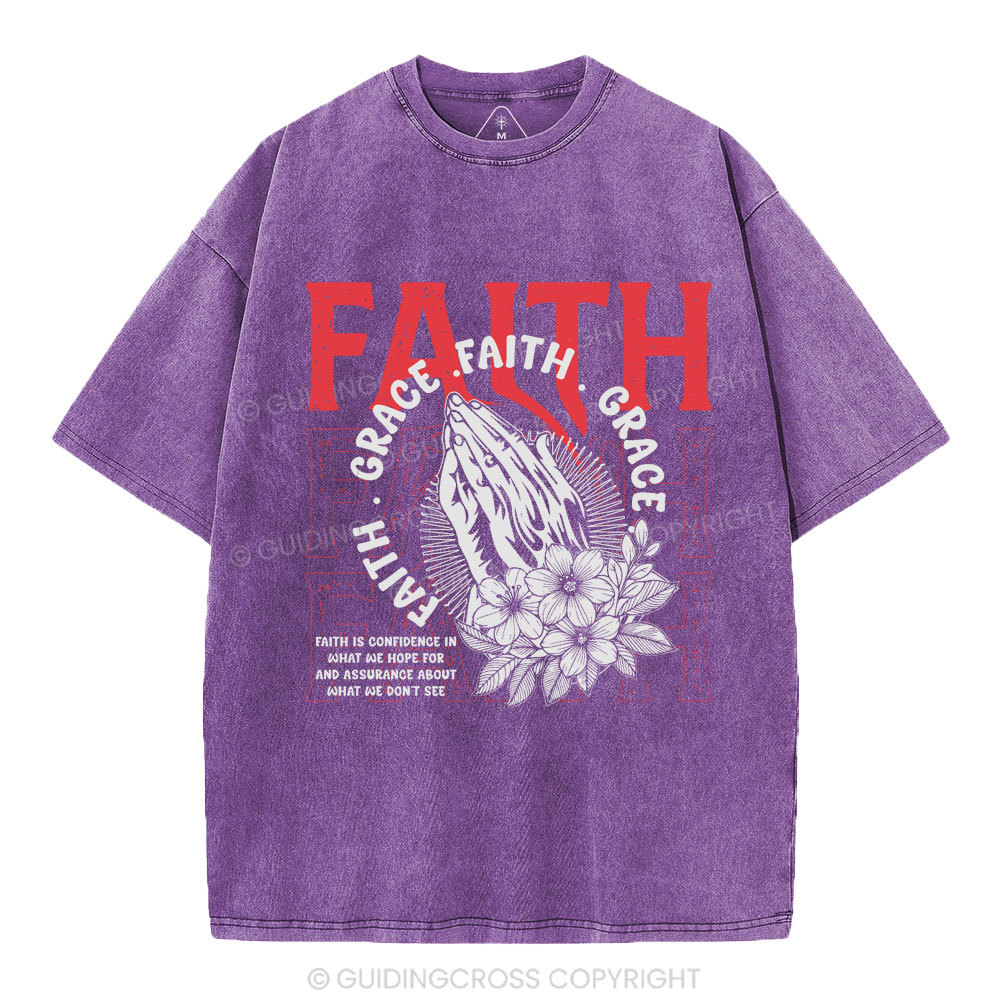 Faith Grace Christian Washed T-Shirt