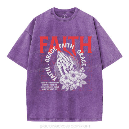 Faith Grace Christian Washed T-Shirt