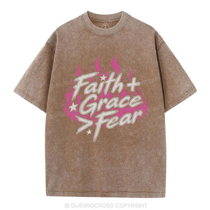 Faith Grace Christian Washed T-Shirt
