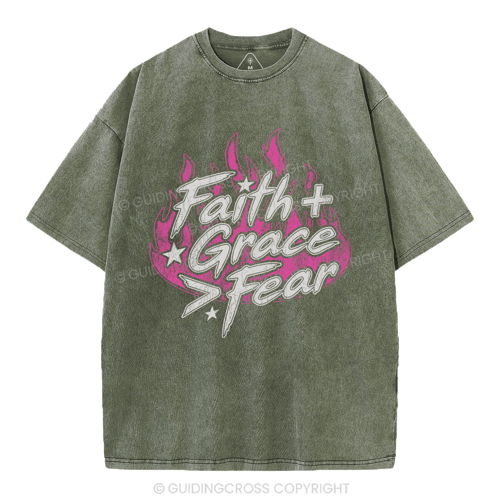 Faith Grace Christian Washed T-Shirt