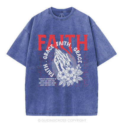 Faith Grace Christian Washed T-Shirt
