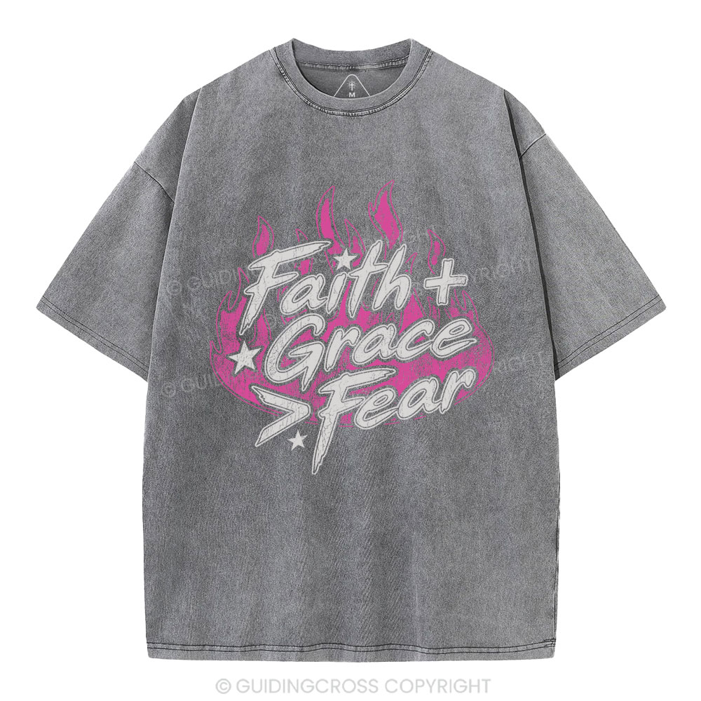 Faith Grace Christian Washed T-Shirt