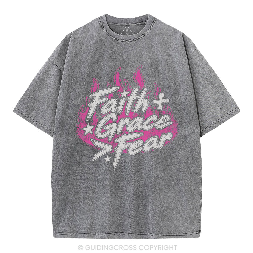 Faith Grace Christian Washed T-Shirt