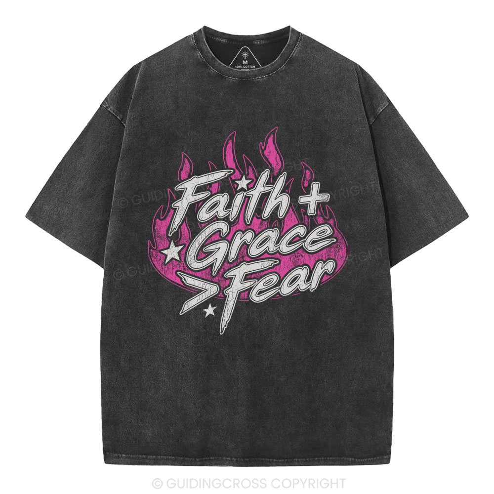 Faith Grace Christian Washed T-Shirt
