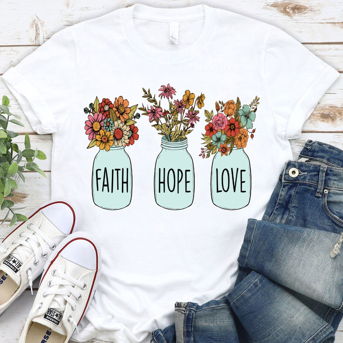 Faith Hope And Love Christian T-Shirt
