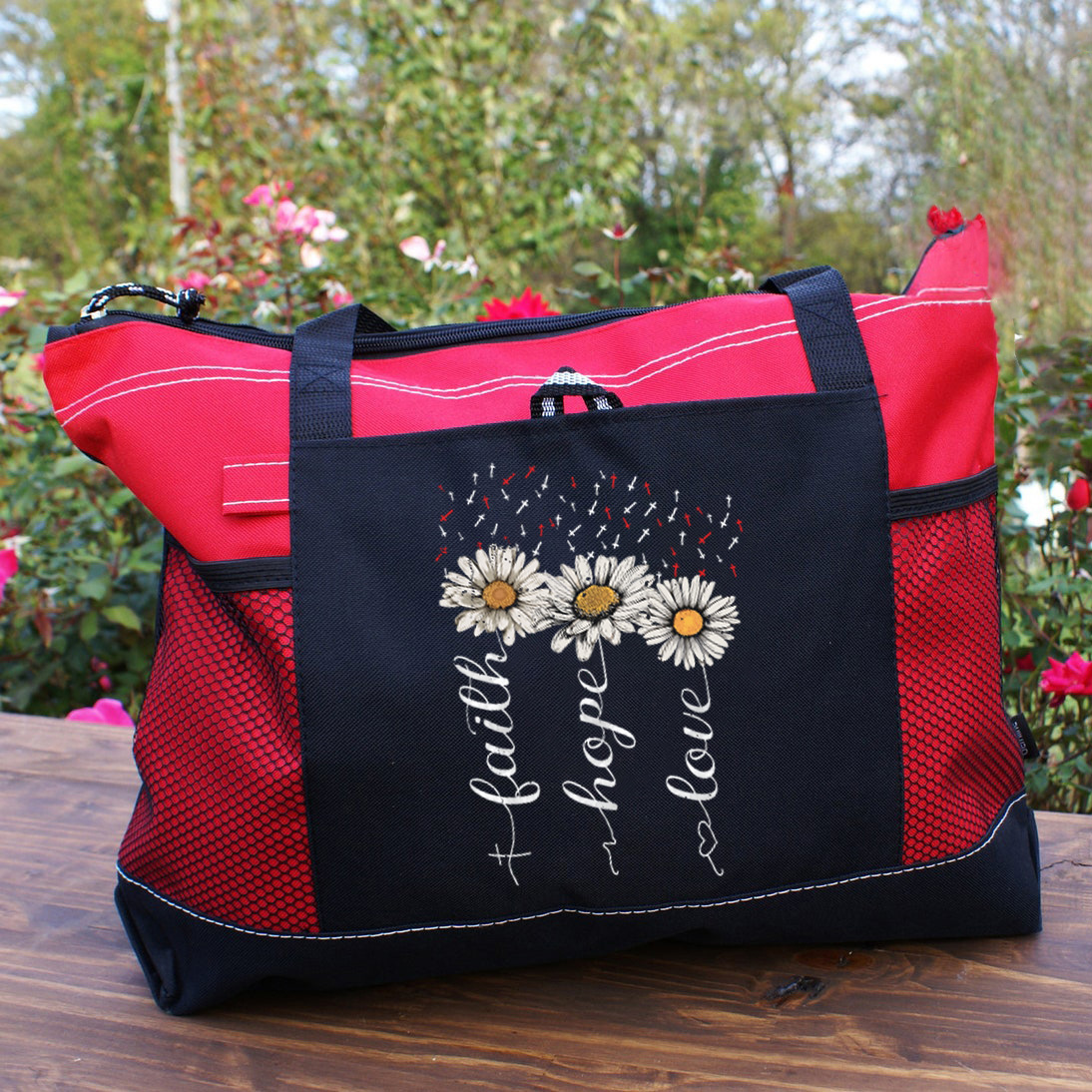 Faith Hope Love Christian Tote Bag