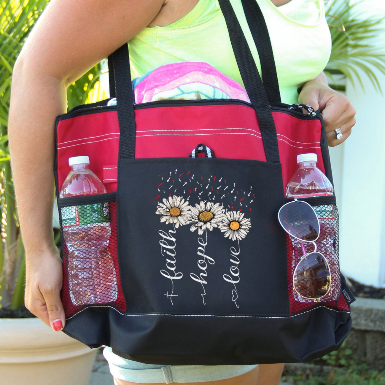 Faith Hope Love Christian Tote Bag