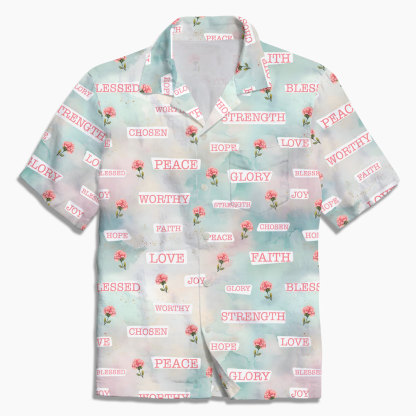 Faith Hope Love Flower Christian Hawaiian Shirt