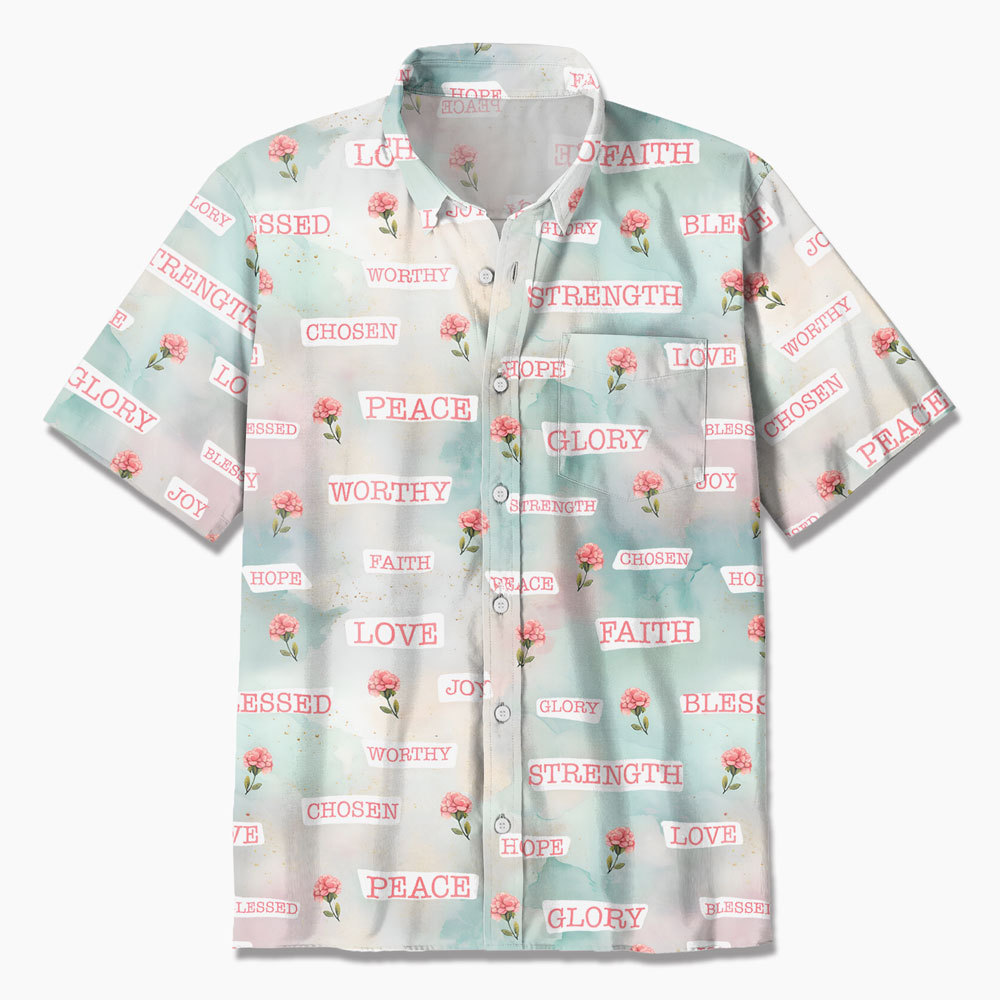 Faith Hope Love Flower Christian Hawaiian Shirt