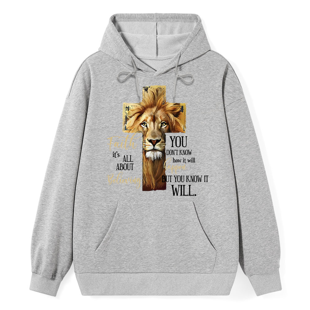 Faith Is All About Believing Lion Of Judah Christian Hoodie