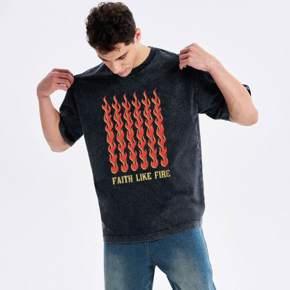 Faith Like Fear Christian Washed T-Shirt
