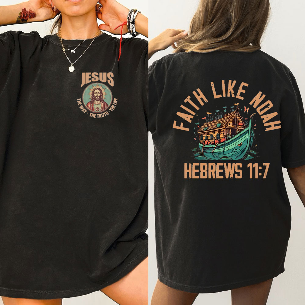 Faith Like Noah Christian Washed T-Shirt