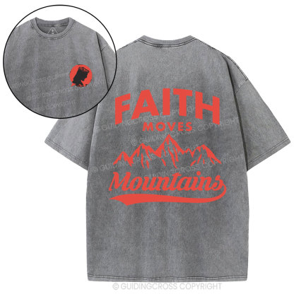 Faith Move Mountain Christian Washed T-Shirt