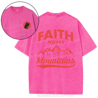 Faith Move Mountain Christian Washed T-Shirt