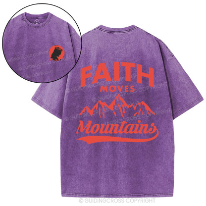 Faith Move Mountain Christian Washed T-Shirt