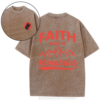 Faith Move Mountain Christian Washed T-Shirt